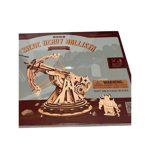 ROKR 3D Wooden Puzzles DIY Building Model Kits-Siege Heavy Ballista New & Sealed - Picture 3 of 9